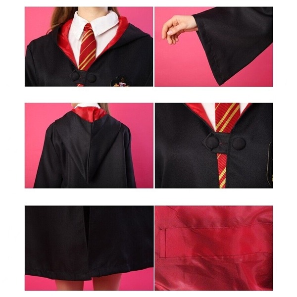 Costum carnaval copii Harry Potter cu cravata,ochelari,bagheta si fular,7-9 ani [7]
