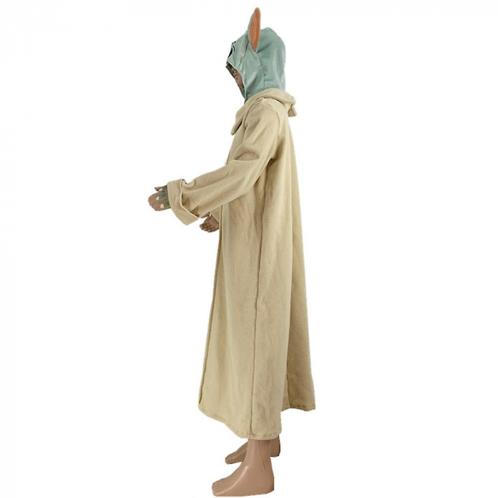 Costum pentru copii, Baby Yoda, bej, masca inclusa, 3-5 ani, 100-110 cm [3]
