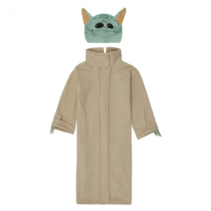 Costum pentru copii, Baby Yoda, bej, masca inclusa, 3-5 ani, 100-110 cm [5]