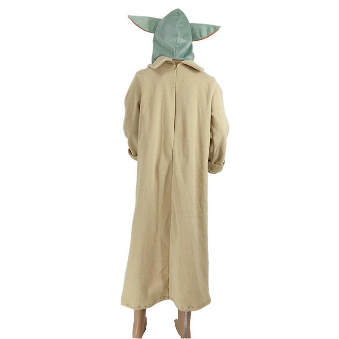 Costum pentru copii, Baby Yoda, bej, masca inclusa, 3-5 ani, 100-110 cm [4]