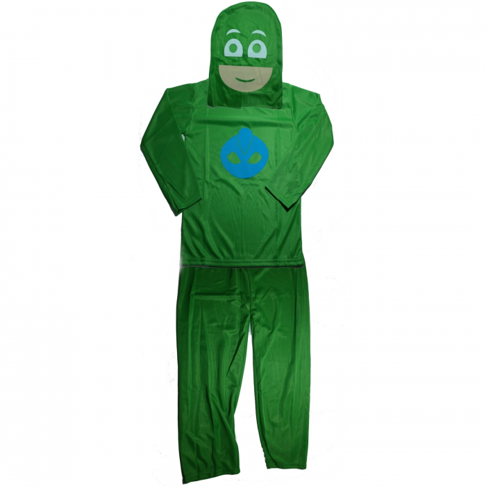 Costum pentru copii, Green Lizard, verde, jucarie inclusa, 5-7 ani, 110-120 cm [2]