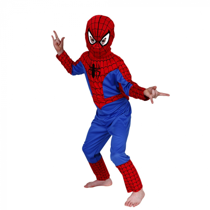 Set costum Spiderman clasic si manusa cu lansator, 3-5 ani, 100-110 cm [2]