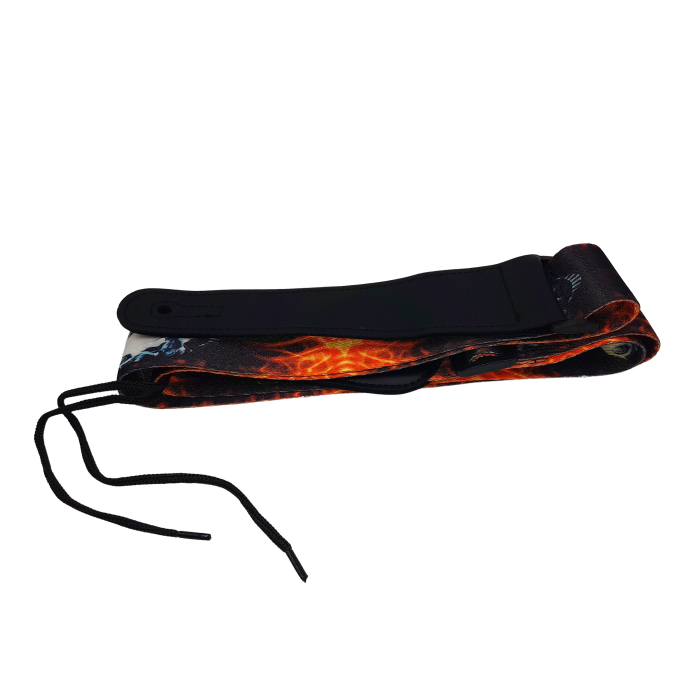 Curea pentru chitara IdeallStore®, Skull Sound, nylon, 155 cm, negru [2]