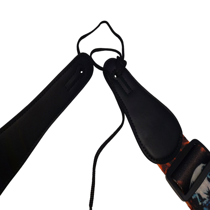 Curea pentru chitara IdeallStore®, Skull Sound, nylon, 155 cm, negru [5]