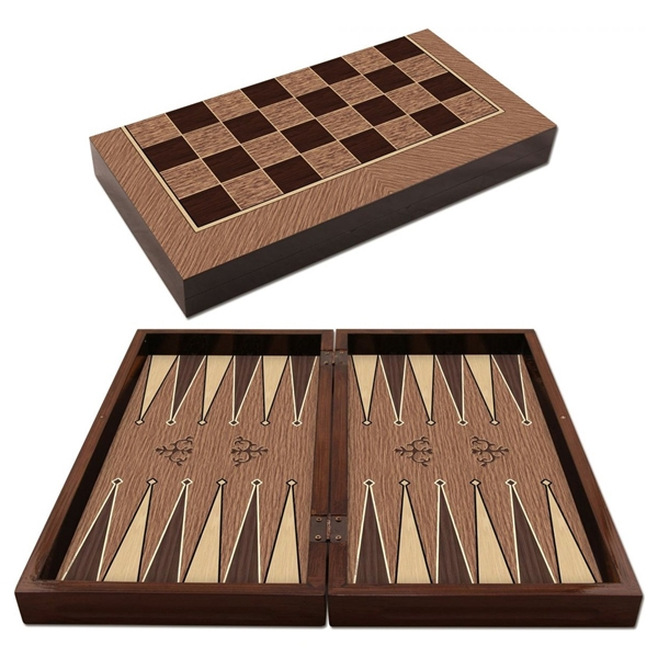 Cutie de table, MDF, rezistenta la zgarieturi, inchidere magnetica, 25 x 49 x 6 cm, maro/bej [1]