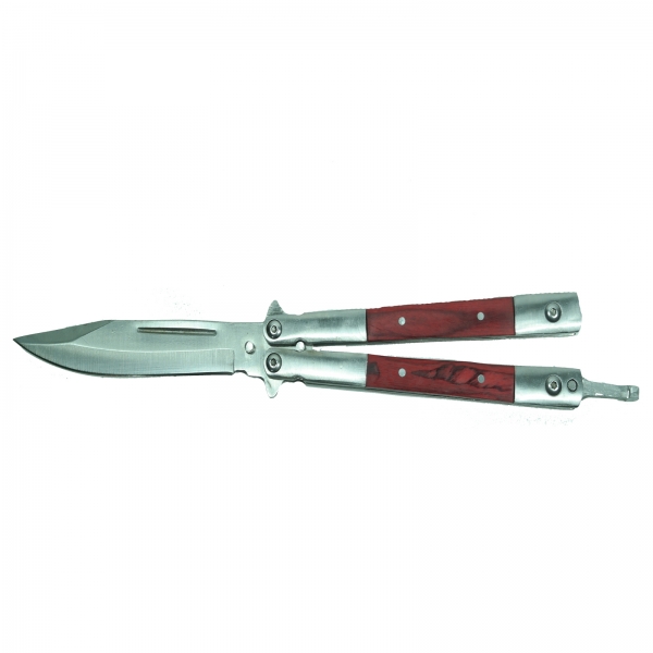 Briceag fluture IdeallStore®, otel inoxidabil, 22 cm si cutit de buzunar cadou [2]