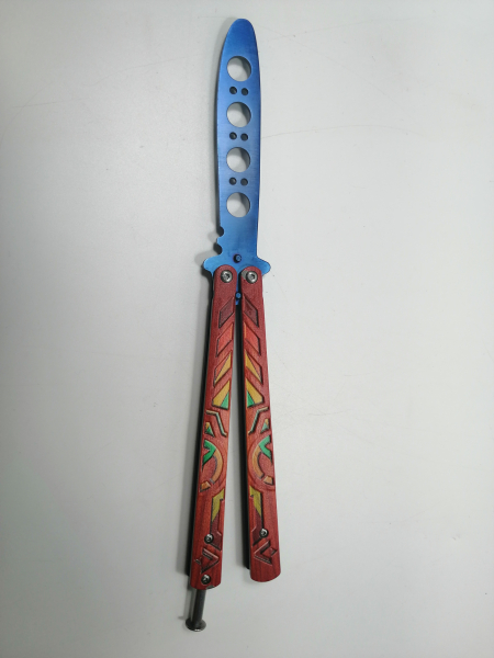 Briceag fluture IdeallStore®, Mayan Rainbow, pentru antrenament, 23.5 cm [2]