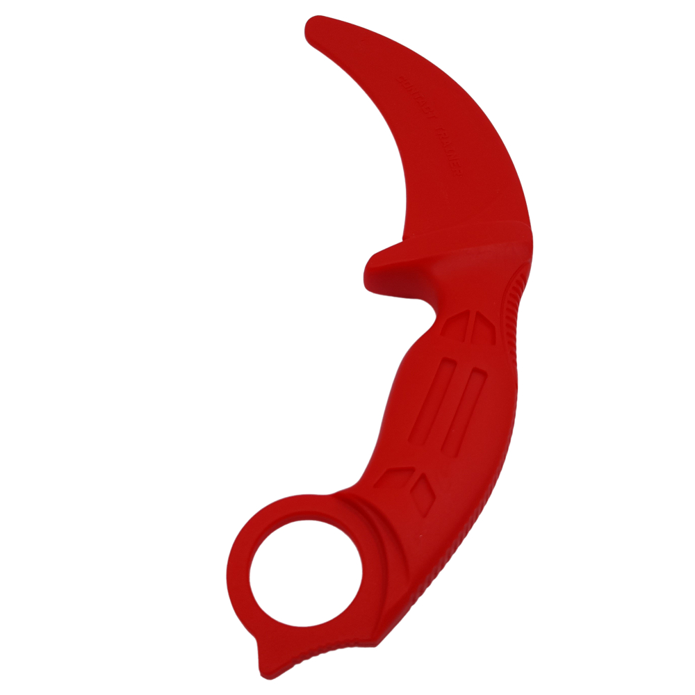 Cutit de antrenament, Tactical Pro, cauciuc, 23.5 cm, rosu, husa inclusa [6]