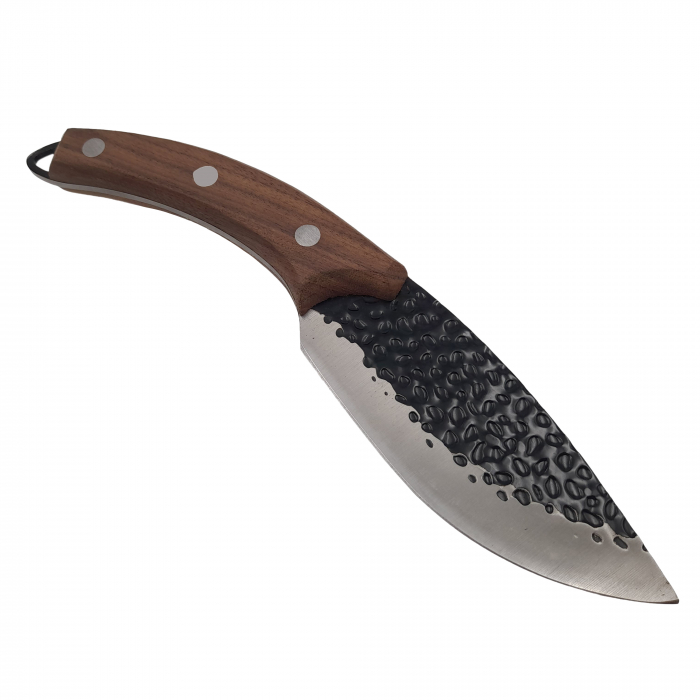 Cutit de bucatarie IdeallStore®, Japan Vibe, model japonez, lucrat manual, otel, maner lemn, 24.5 cm, maro [2]