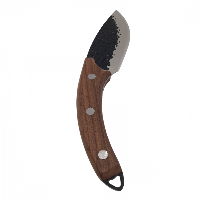 Cutit de bucatarie IdeallStore®, Japan Vibe, model japonez, lucrat manual, otel, maner lemn, 24.5 cm, maro [5]