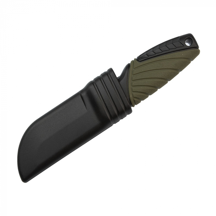 Cutit de drumetie IdeallStore®, Adventure Touring, otel inoxidabil, 16.5 cm, negru, teaca inclusa [6]