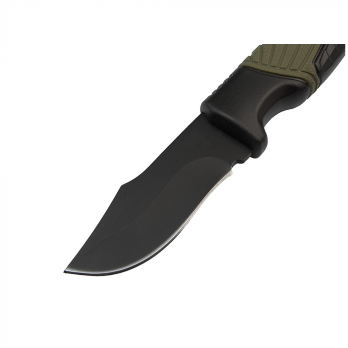 Cutit de drumetie IdeallStore®, Adventure Touring, otel inoxidabil, 16.5 cm, negru, teaca inclusa [5]