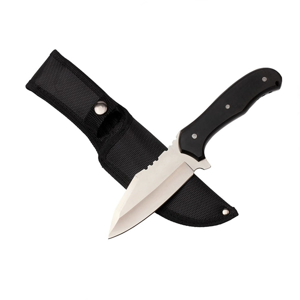 Cutit de supravietuire, IdeallStore®, Full Tang,  25 cm, Negru [8]