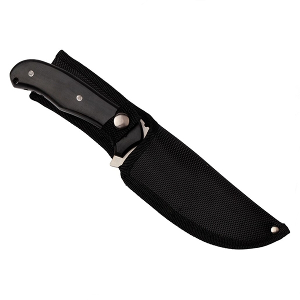 Cutit de supravietuire, IdeallStore®, Full Tang,  25 cm, Negru [9]