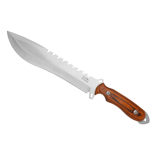 Cutit de vanatoare, 38 cm, maro, teaca inclusa [3]