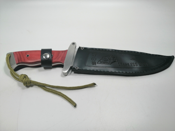 Cutit de vanatoare IdeallStore®, Steel Wolf, 31 cm, argintiu [5]
