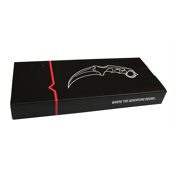 Cuțit karambit vanatoare DEPOX®, lamă fixă, oțel inoxidabil 420, gri, 19 cm [7]