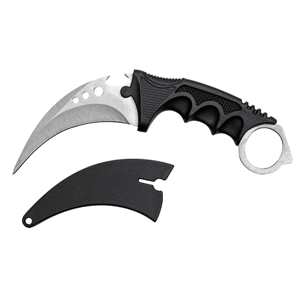 Set doua cutite karambit vanatoare DEPOX®, lamă fixă, oțel inoxidabil 420, gri, 19 cm [2]