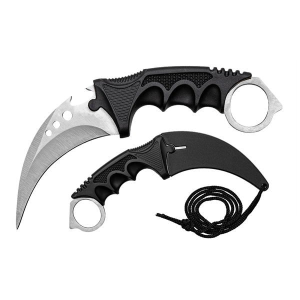 Cuțit karambit vanatoare DEPOX®, lamă fixă, oțel inoxidabil 420, gri, 19 cm [3]
