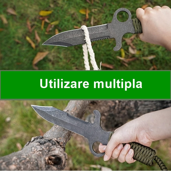 Cuțit de vânătoare Full Tang, IdeallStore®, kaki, 34 cm [5]