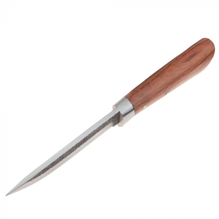 Cutit de vanatoare IdeallStore®, Adventure Accuracy, otel damasc, 25 cm, maner lemn, maro, husa piele [6]