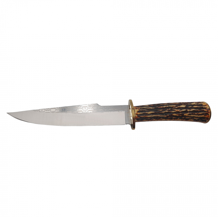 Cutit de vanatoare IdeallStore®, Bone Trace, 30.5 cm, otel inoxidabil, bej, teaca inclusa [2]