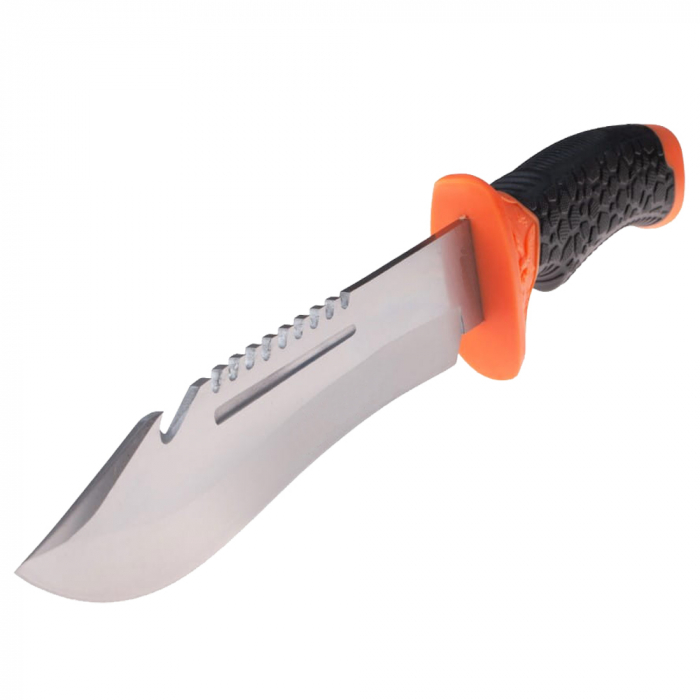 Cutit de vanatoare IdeallStore®, Camping Helper, negru 36 cm, teaca inclusa [6]