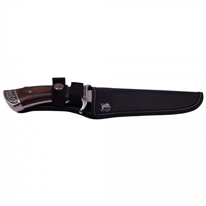 Cutit de vanatoare IdeallStore®, Celtic Spirit, argintiu, 30.5 cm, teaca inclusa [6]