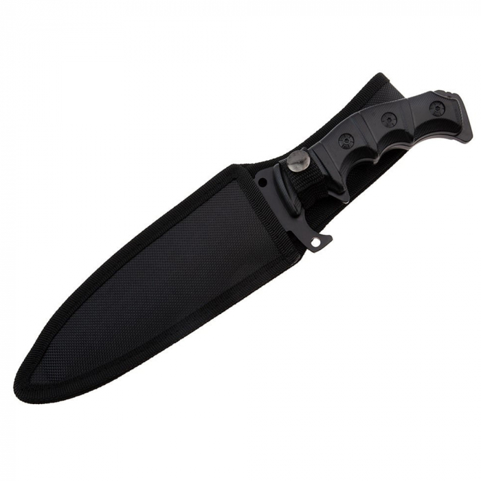 Cutit de vanatoare IdeallStore®, Galaxy Element, 30.5 cm, otel inoxidabil, Negru [10]