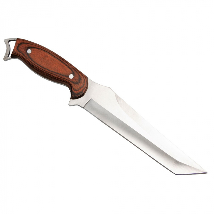 Cutit de vanatoare IdeallStore®, Elfish Blade, 30 cm, otel inoxidabil, maro, teaca inclusa [3]