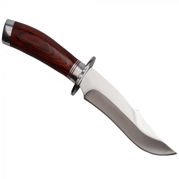 Cutit de vanatoare IdeallStore, Fancy Blade, 25.5 cm, argintiu, teaca inclusa [6]