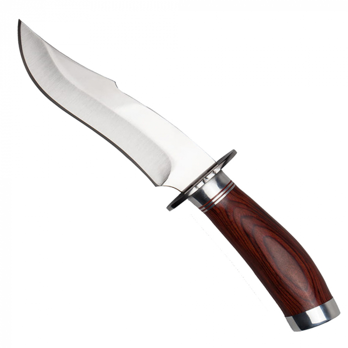 Cutit de vanatoare IdeallStore, Fancy Blade, 25.5 cm, argintiu, teaca inclusa [3]