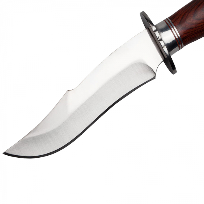 Cutit de vanatoare IdeallStore, Fancy Blade, 25.5 cm, argintiu, teaca inclusa [2]