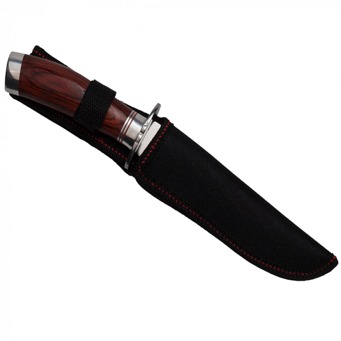 Cutit de vanatoare IdeallStore, Fancy Blade, 25.5 cm, argintiu, teaca inclusa [7]