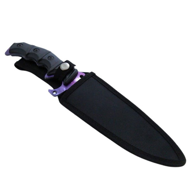 Cutit de vanatoare IdeallStore®, Galaxy Element, 30.5 cm, otel inoxidabil, mov [8]