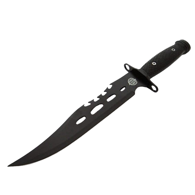 Cutit de vanatoare IdeallStore®, Goldur Blade, 36 cm, negru, husa piele [2]