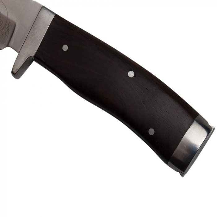 Cutit de vanatoare IdeallStore®, Hunter Swish, otel inoxidabil, 22.5 cm, maro, amnar, teaca inclusa [5]