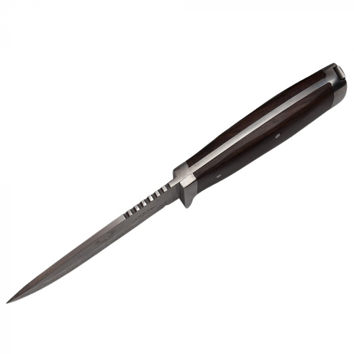 Cutit de vanatoare IdeallStore®, Hunter Swish, otel inoxidabil, 22.5 cm, maro, amnar, teaca inclusa [8]