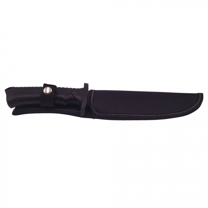 Cutit de vanatoare IdeallStore®, Hunting Etiquette, 29 cm, otel inoxidabil, negru [6]