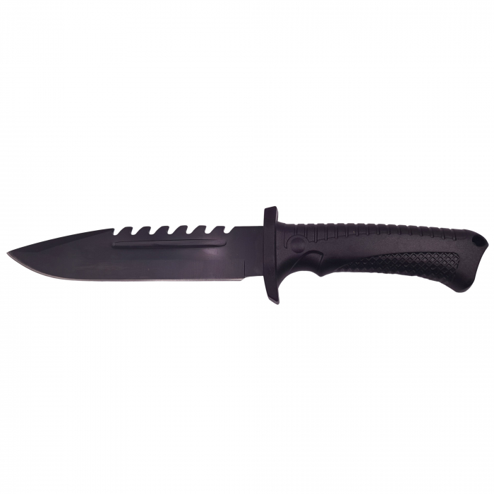Cutit de vanatoare IdeallStore®, Hunting Etiquette, 29 cm, otel inoxidabil, negru [2]