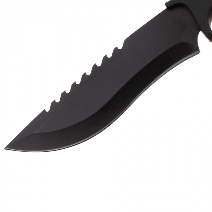 Cutit de vanatoare IdeallStore, Jungle Commander, negru, 27.5 cm, teaca textila inclusa [3]