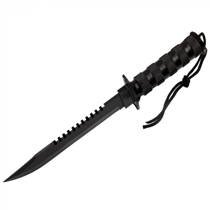 Cutit de vanatoare IdeallStore®, Last Survivor, multifunctional, negru 35 cm, teaca inclusa [6]