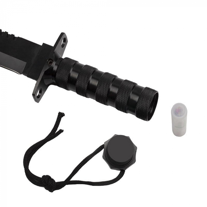 Cutit de vanatoare IdeallStore®, Last Survivor, multifunctional, negru 35 cm, teaca inclusa [11]