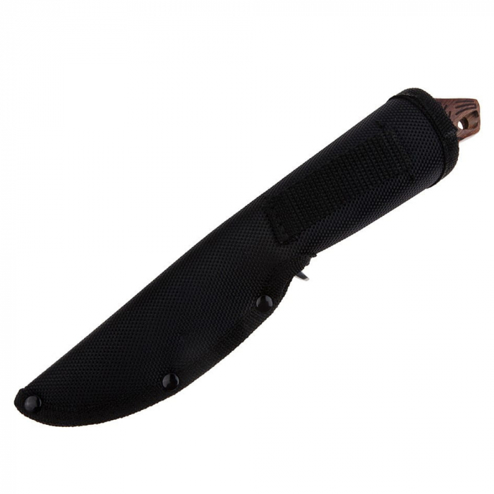 Cutit de vanatoare IdeallStore®, Lion Blade, 25 cm, otel inoxidabil, maro, teaca inclusa [10]
