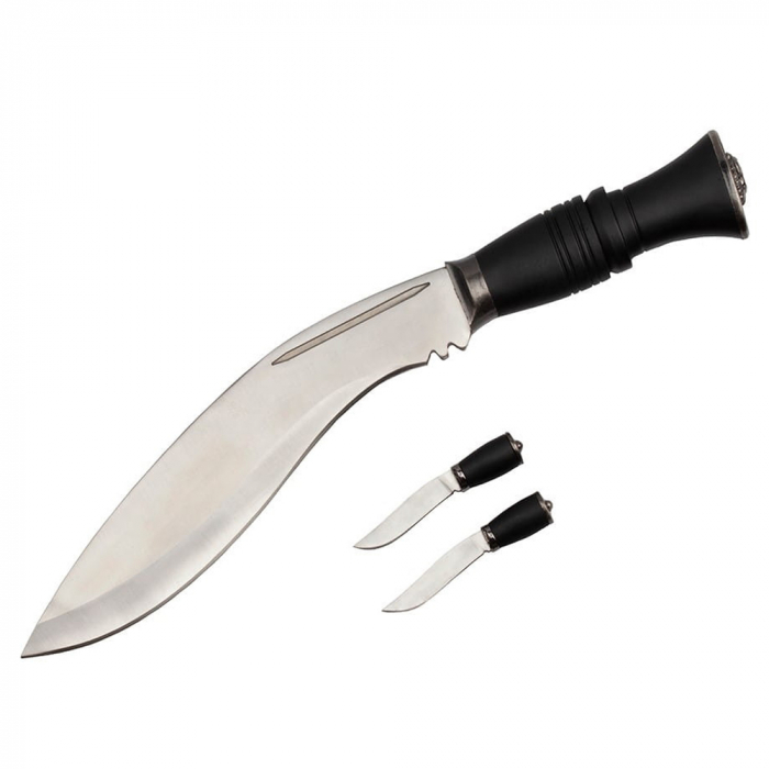 Cutit de vanatoare IdeallStore®, Lion Tamer, 30 cm, otel inoxidabil, 2 cutite de aruncat, toc piele ecologica [2]