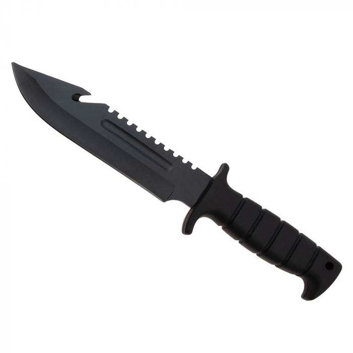 Cutit de vanatoare IdeallStore®, Military Assault, 29 cm, negru, teaca inclusa [2]