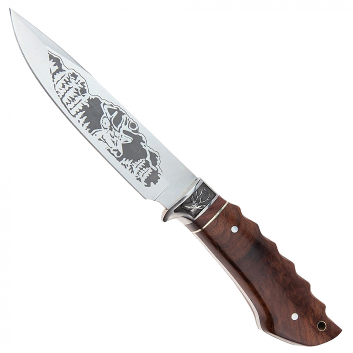 Cutit de vanatoare IdeallStore, Mountain Stag , argintiu, 27.5 cm, teaca textila inclusa [2]