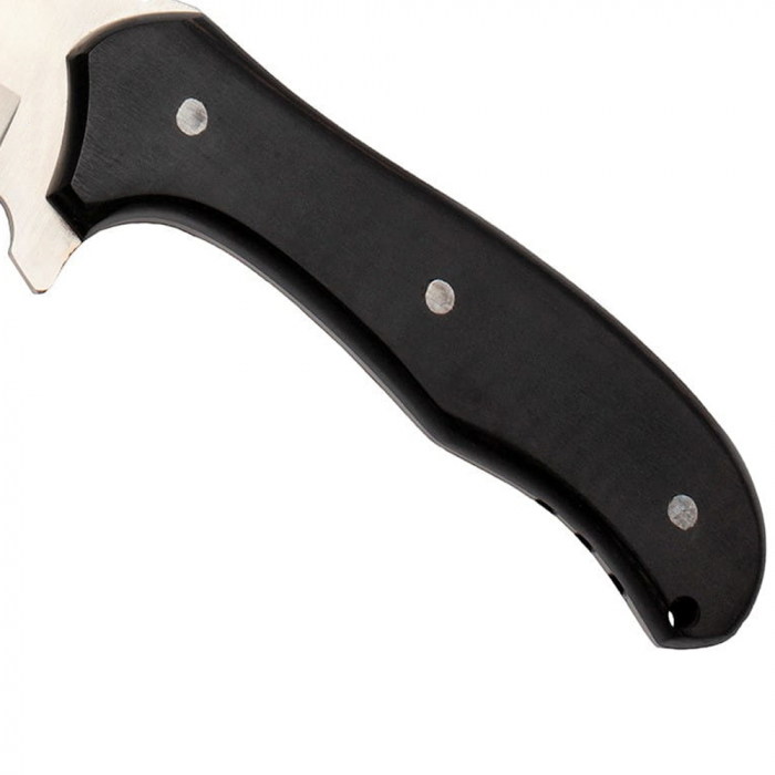 Cutit de vanatoare IdeallStore®, Old Future, otel inoxidabil, 25 cm, negru, teaca inclusa [6]