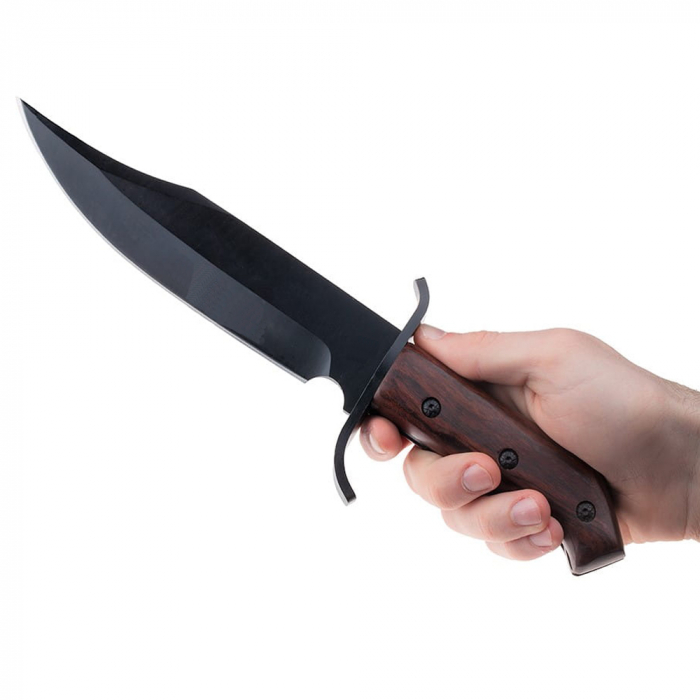 Cutit de vanatoare IdeallStore®, Pilgrim Dagger, 33 cm, otel inoxidabil, negru, husa inclusa [9]
