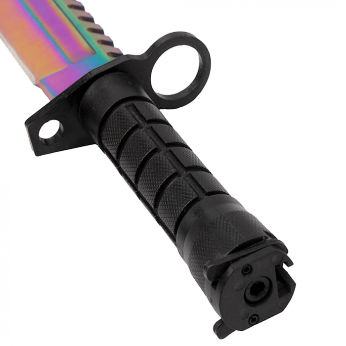 Cutit de vanatoare IdeallStore, Rainbow Rambo, 32.5 cm, multicolor, teaca inclusa [10]